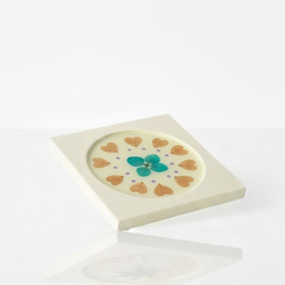 Table Tale: Wooden Coaster Yellow Color