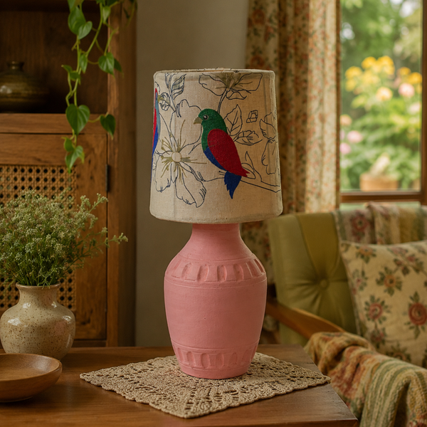 Love Birds: Table Lamp (Pink)