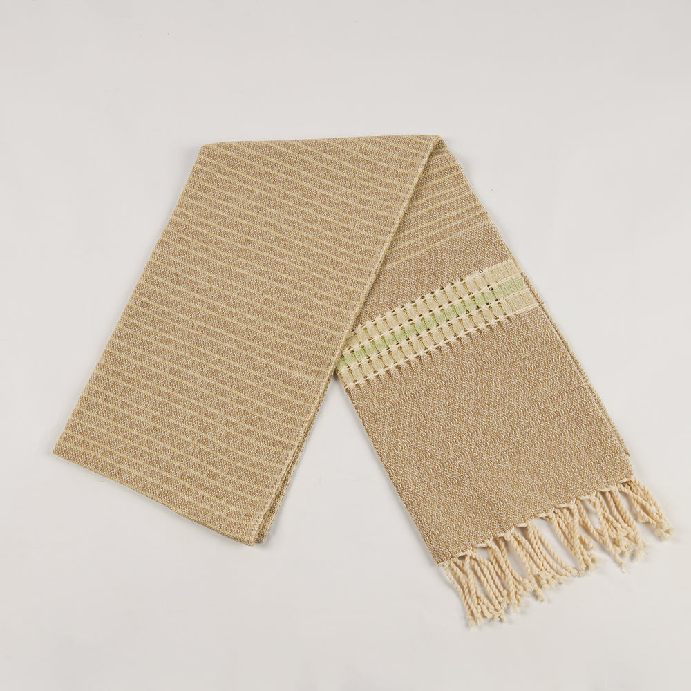 Organic Dyed Handwoven 2/80 Cotton Shawl in Green