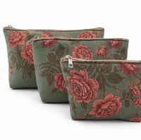 Floral Pouch Set (3 Pcs)
