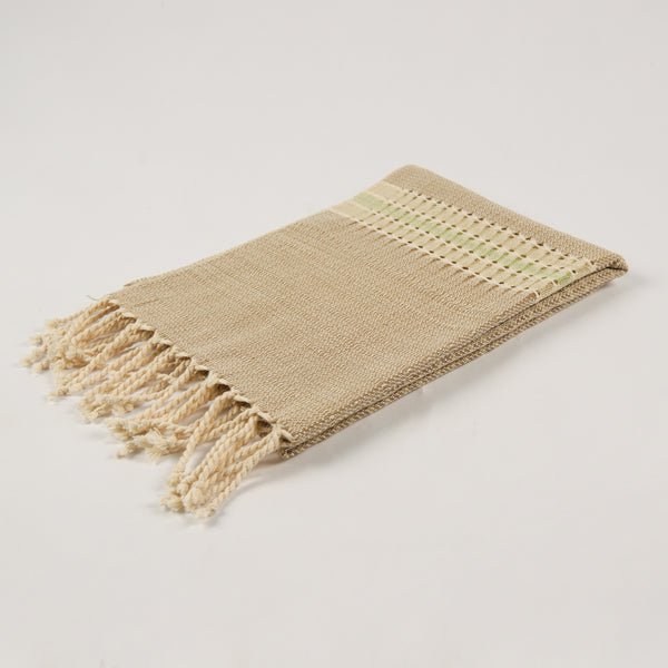 Organic Dyed Handwoven 2/80 Cotton Shawl in Green