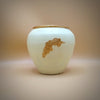 Hand-Painted Pot with Decoupage Kanote Design (White)