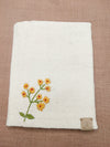 100% Cotton Book Cover with Beautiful Embroidery Flowers (Design 1)