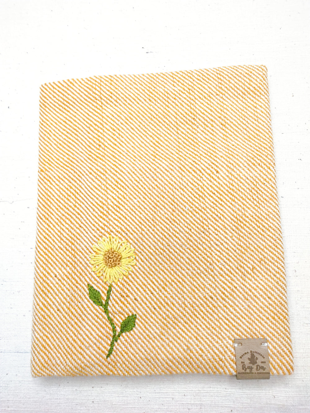 100% Cotton Book Cover with Beautiful Embroidery Flowers (Design 1)