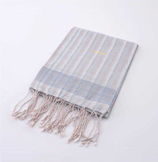 Organic Dyed Handwoven Shawl mixed with Cotton & Silk