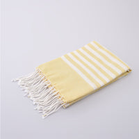 Organic Dyed Handwoven 2/80 Cotton Shawl in Yellow