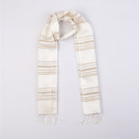 Organic Dyed Handwoven Cotton Shawl mixed with Silk, Lotus & Cotton