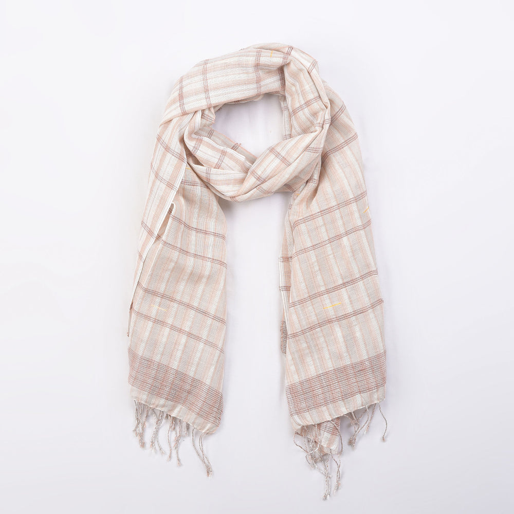 Organic Dyed Handwoven Shawl mixed with Cotton & Silk