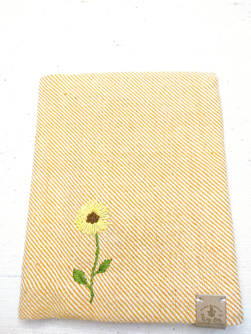 100% Cotton Book Cover with Beautiful Embroidery Flowers (Design 1)