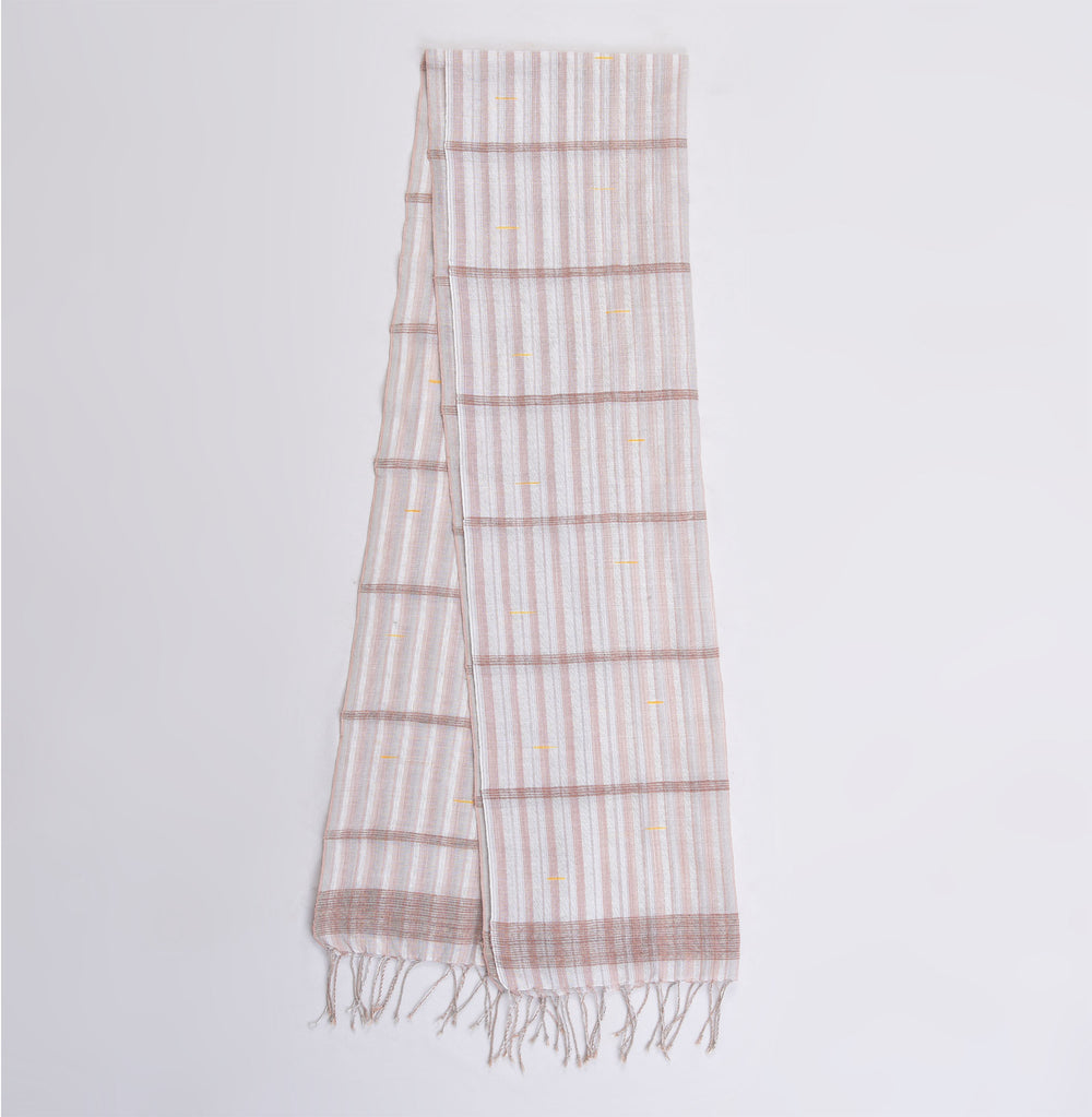 Organic Dyed Handwoven Shawl mixed with Cotton & Silk