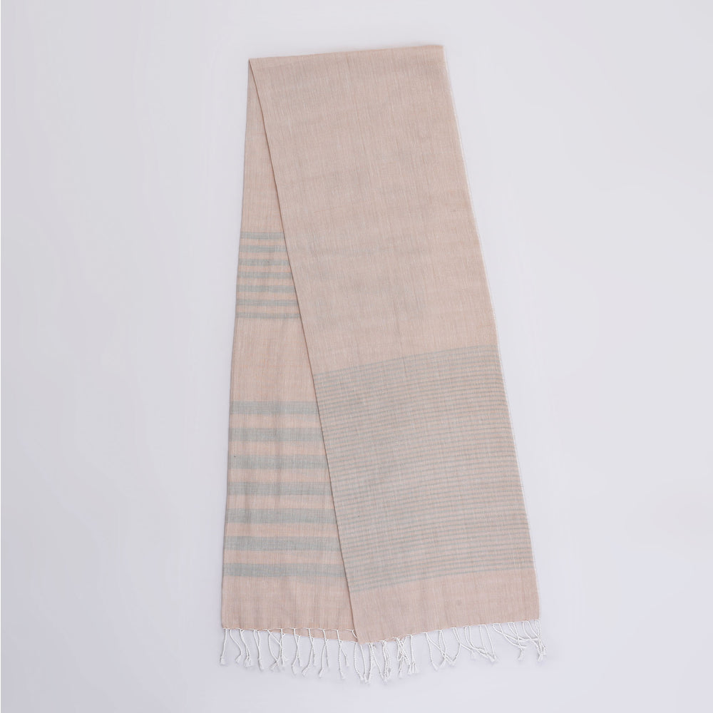 Organic Dyed Handwoven 2/80 Cotton Shawl in Brown