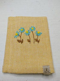 100% Cotton Book Cover with Beautiful Embroidery Flowers (Design 3)