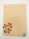 100% Cotton Book Cover with Beautiful Embroidery Flowers (Design 1)