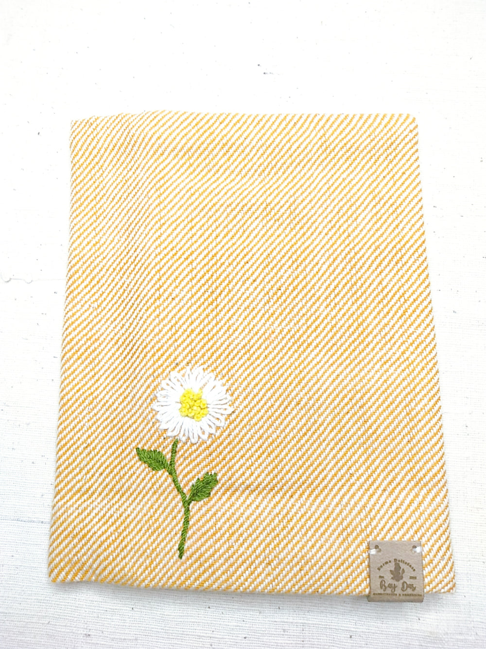 100% Cotton Book Cover with Beautiful Embroidery Flowers (Design 1)