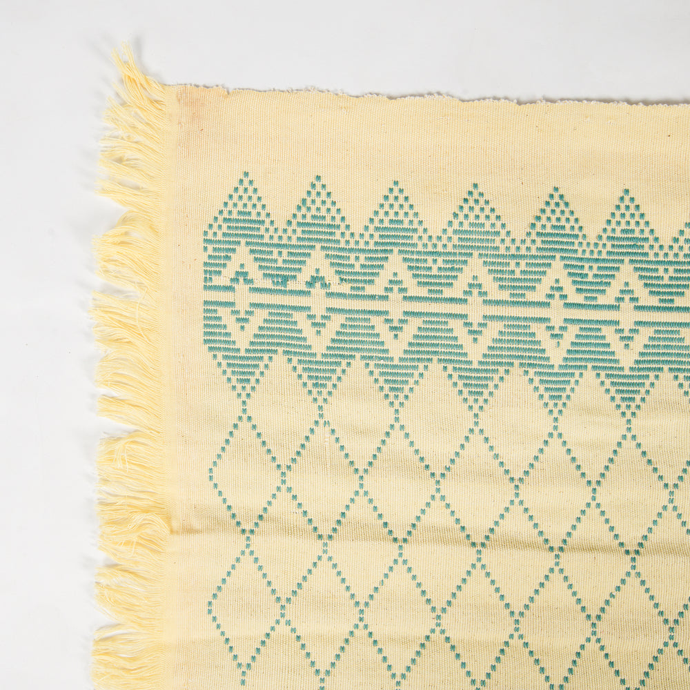 Swedish Pattern Handwoven Cotton Blanket