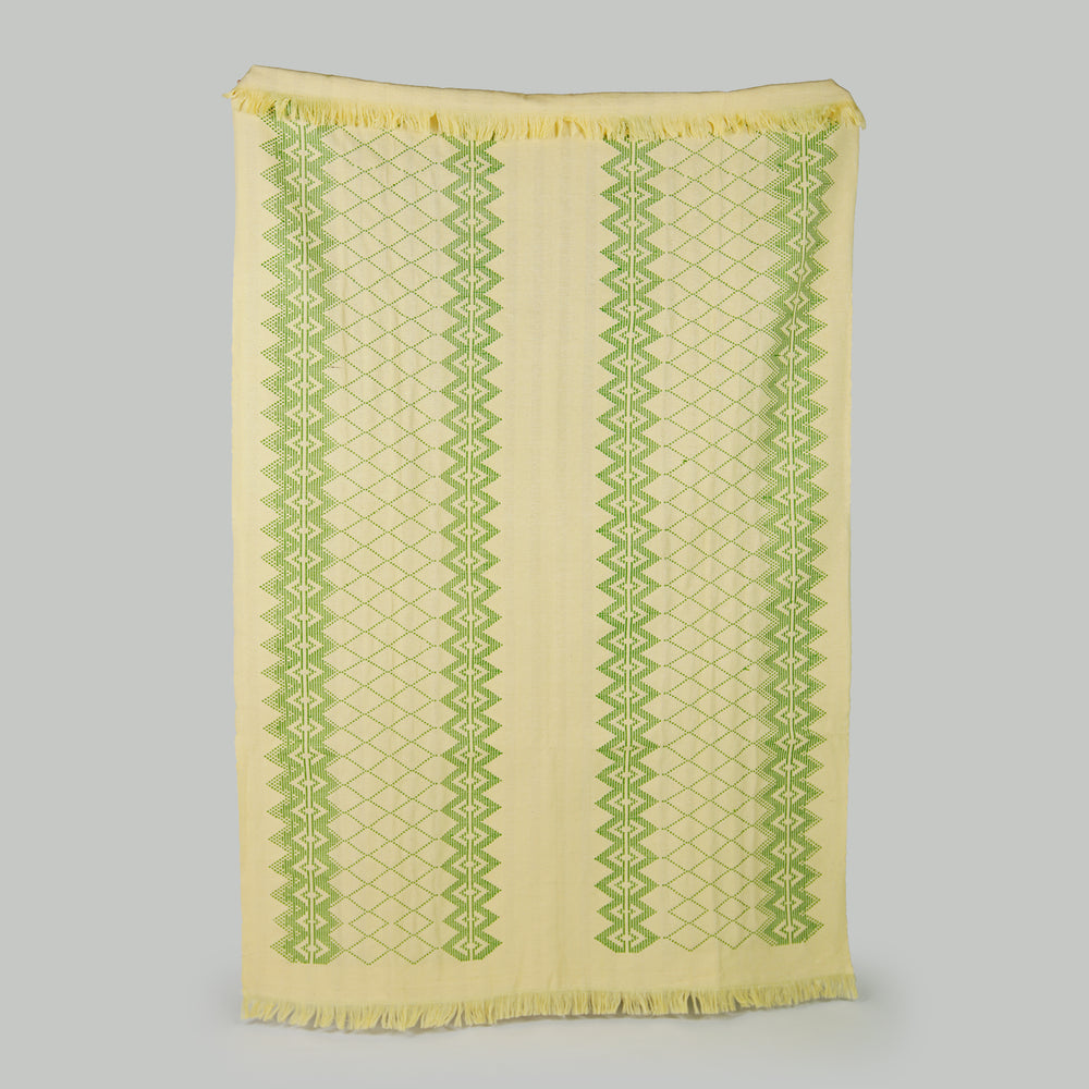 Swedish Pattern Handwoven Cotton Blanket
