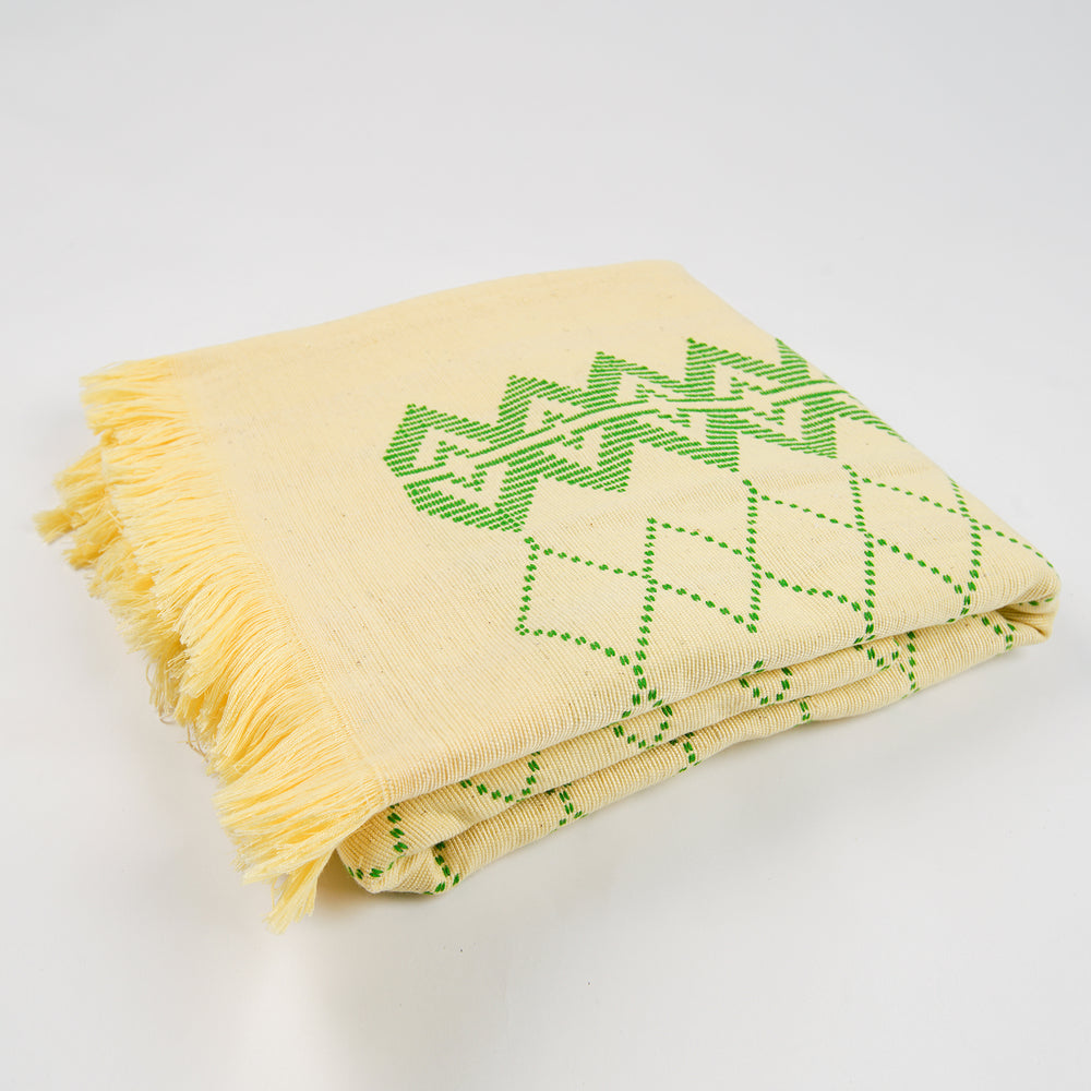 Swedish Pattern Handwoven Cotton Blanket