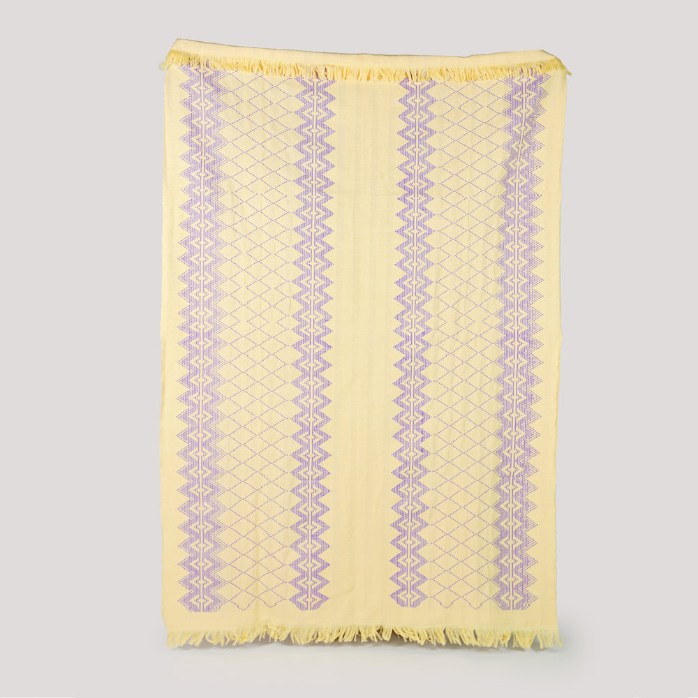 Swedish Pattern Handwoven Cotton Blanket