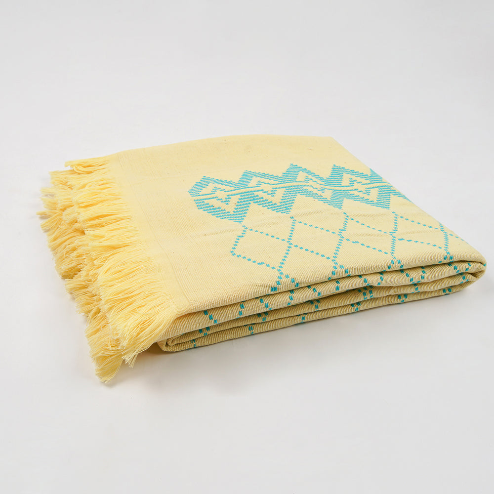 Swedish Pattern Handwoven Cotton Blanket