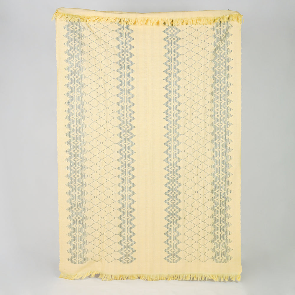 Swedish Pattern Handwoven Cotton Blanket