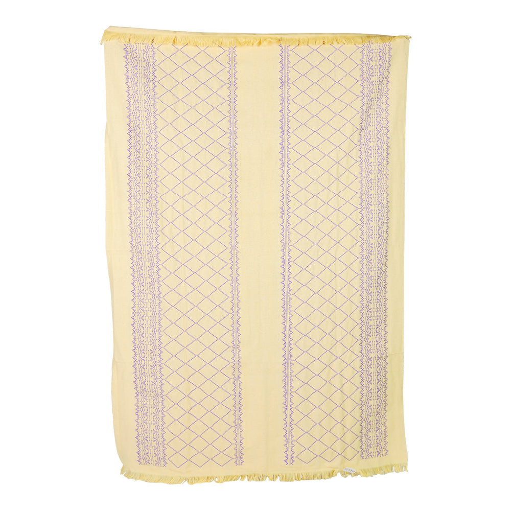 Swedish Pattern Handwoven Cotton Blanket