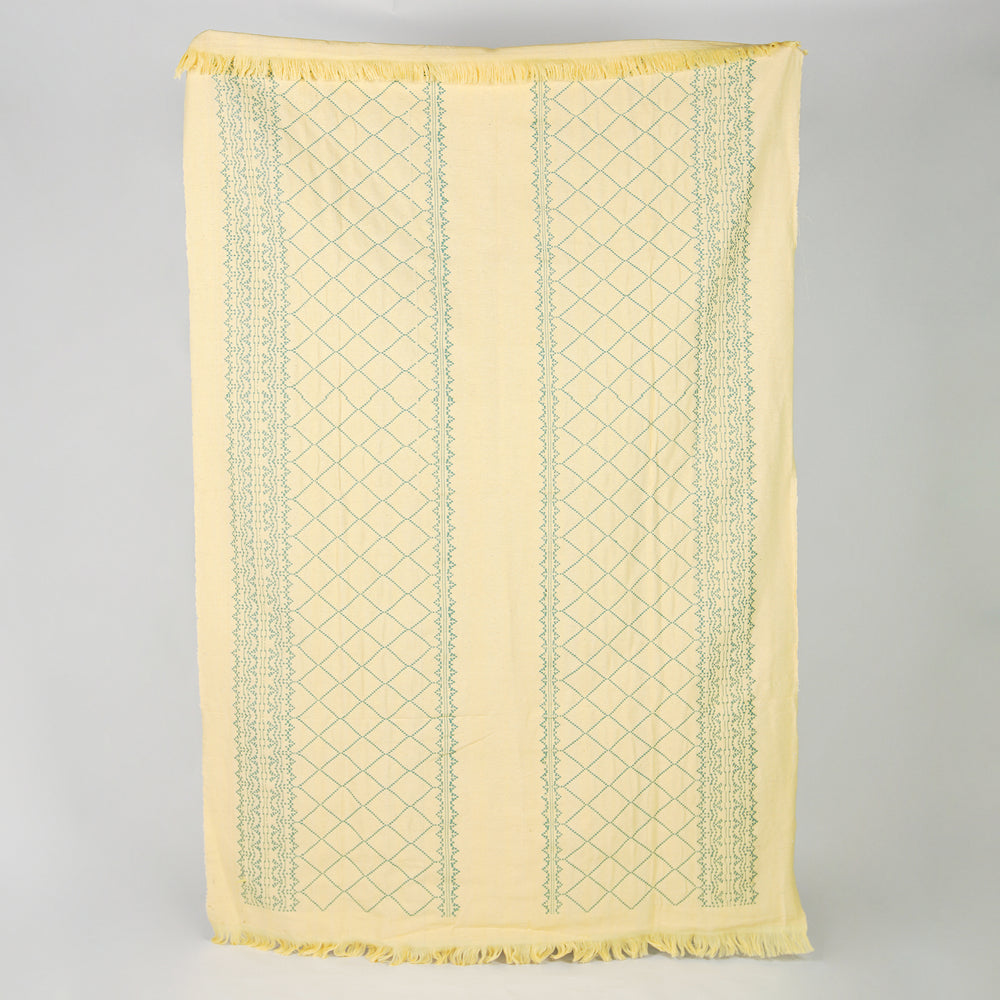 Swedish Pattern Handwoven Cotton Blanket