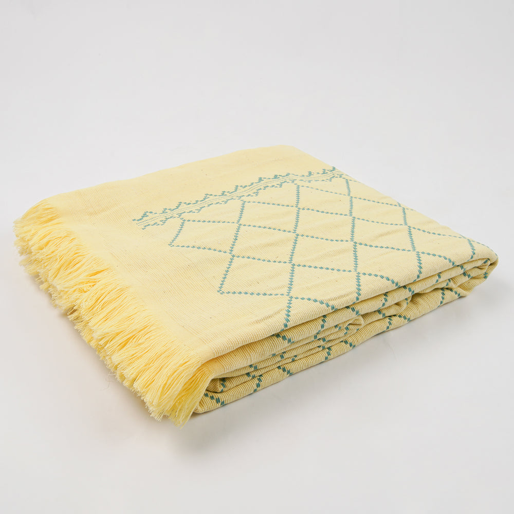 Swedish Pattern Handwoven Cotton Blanket