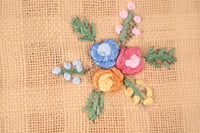 Hand Embroidery Cushion Cover with Floral Pattern