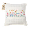 Hand Embroidery Cushion Cover with Mini Garden Pattern