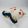 Embroidery Cushion Cover with Small Pom Pom