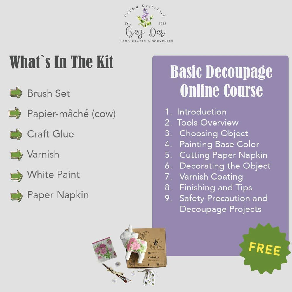 Decoupage kits Box (Package A)