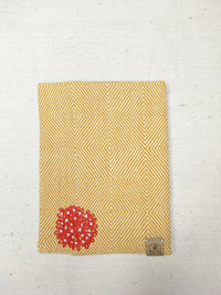 100% Cotton Book Cover with Beautiful Embroidery Flowers (Design 1)