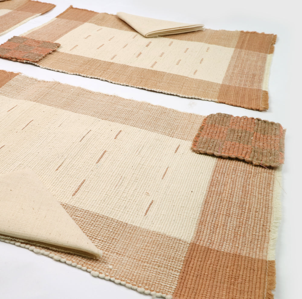 Handwoven Cotton Placemat Set in Blue (6 Sets)