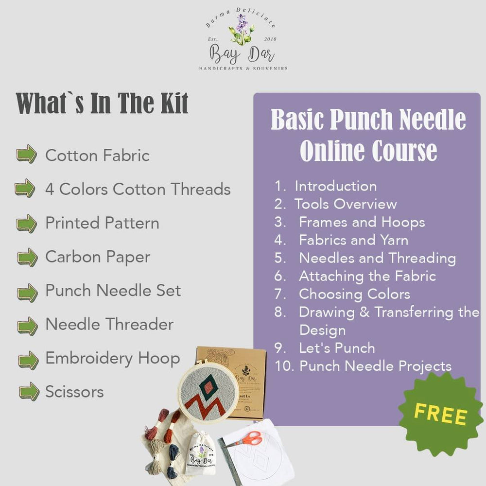Punch Needle kits Box (Coaster)
