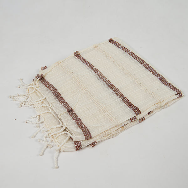Organic Dyed Handwoven Shawl with Bamboo Cotton
