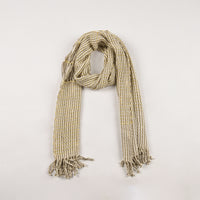 Organic Dyed Handwoven Black And White Wick Shawl