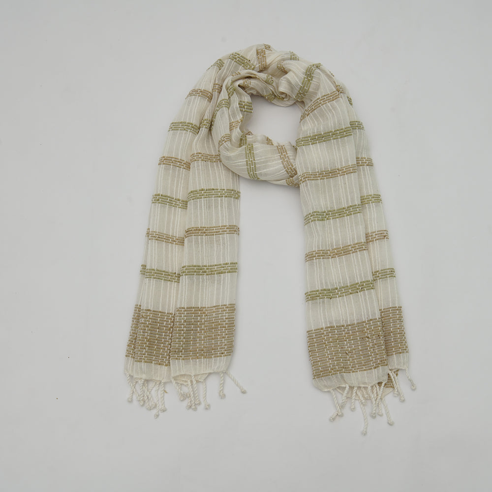 Organic Dyed Handwoven Shawl with Bamboo Cotton