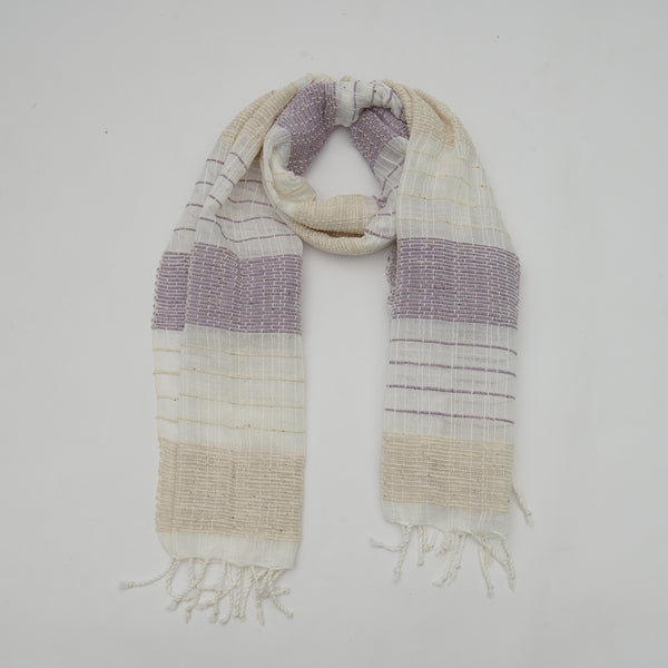 Organic Dyed Handwoven Shawl with Bamboo Cotton