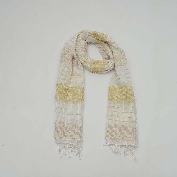 Organic Dyed Handwoven Shawl with Bamboo Cotton