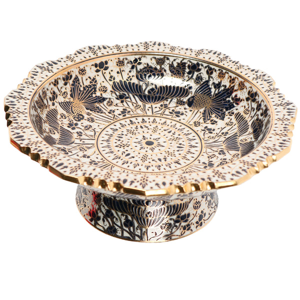 Elegant Hand-painted Stand Dish