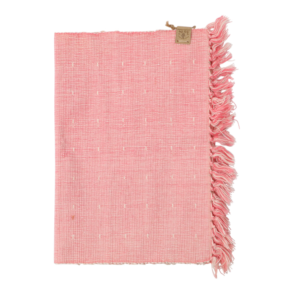 Pink Table Mat with White Dotted Pattern (Small)