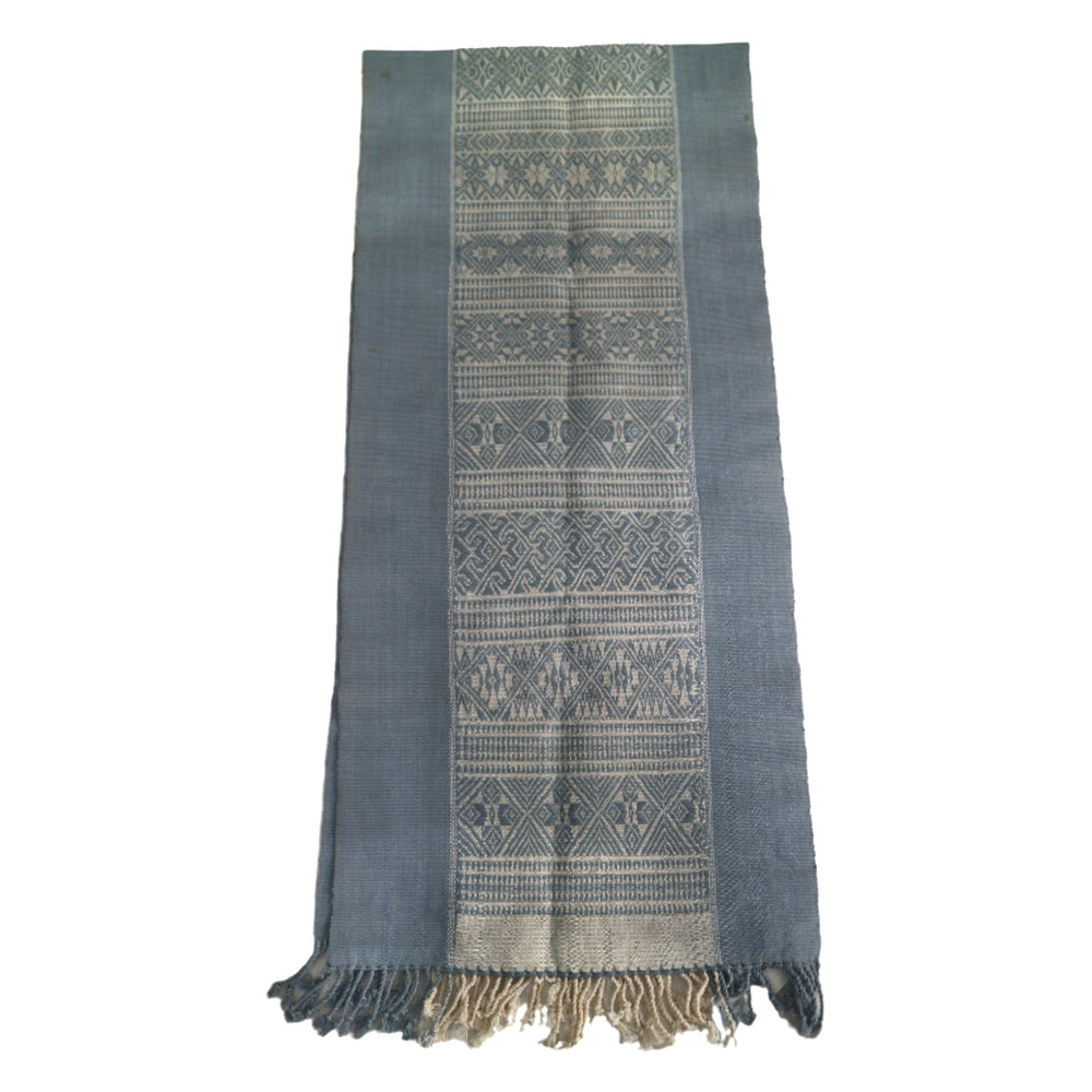 Natural Dyed Handwoven Cotton Table Runner (Wide Border)