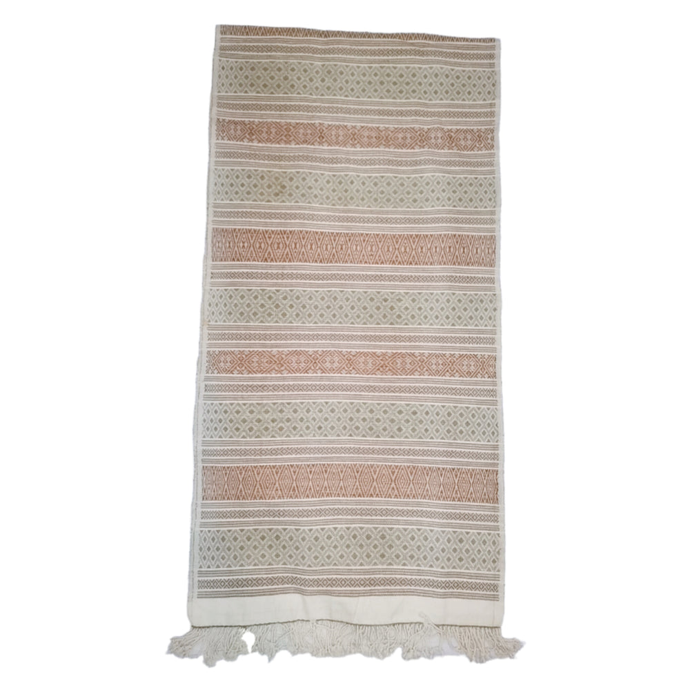 Natural Dyed Handwoven Cotton Table Runner (Large)