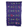 Hand Embroidery Throw with Myanmar Traditional Flowers