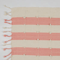 Handwoven Coral Mist Throw