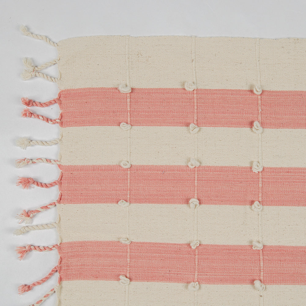 Handwoven Coral Mist Throw