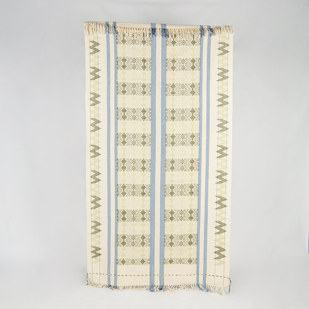 Organic Dyed Handwoven Cotton Throw in Chin Design