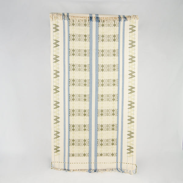 Organic Dyed Handwoven Cotton Throw in Chin Design