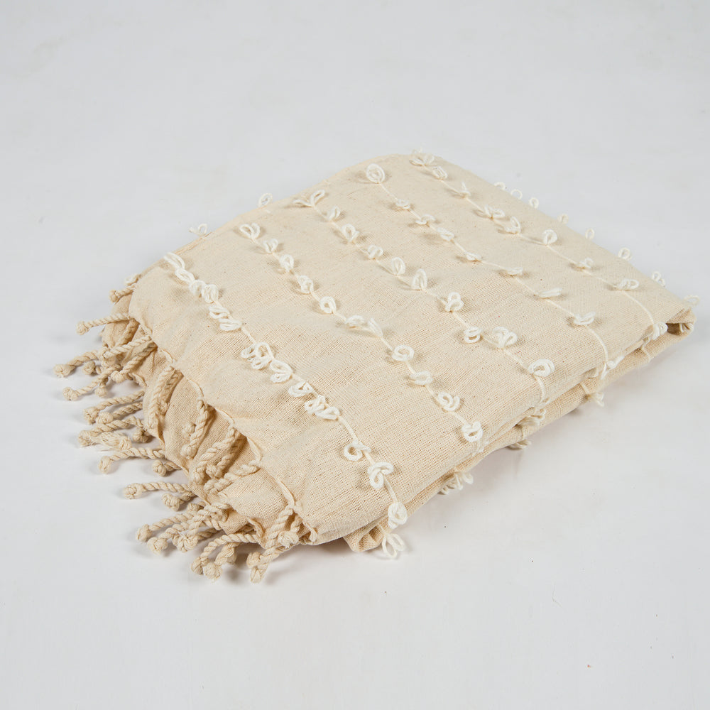 Handwoven Coral Mist Throw