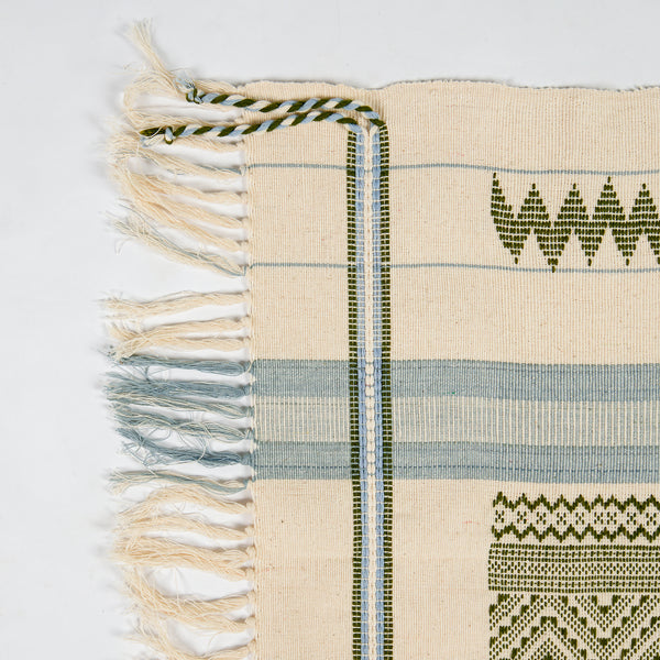 Organic Dyed Handwoven Cotton Throw in Chin Design